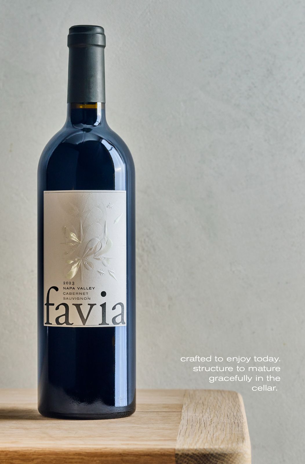 Favia sell sheet and bottle