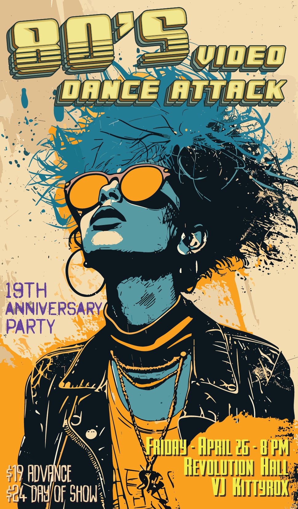 80s Dance illustration